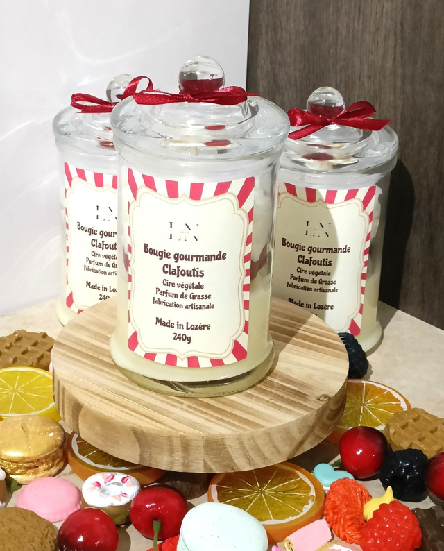 Bougie bonbonnière gourmande clafoutis