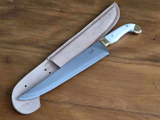 Faca Churrasco Bearzi Sorocabana 10 Pol Aço Inox Cabo Osso