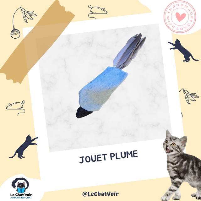 Jouet oiseau plume
