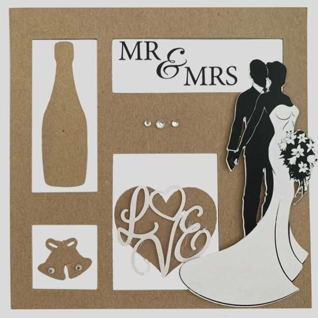 Day Craft Frame Mr &amp; Mrs
