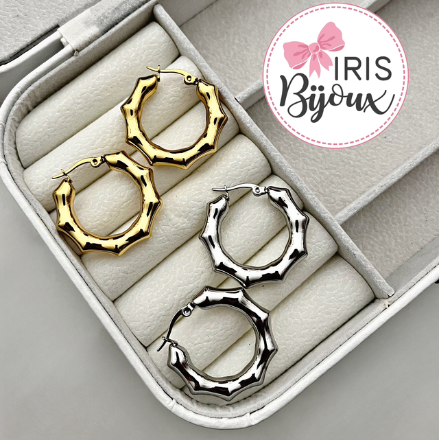 Orecchini cerchi bamboo