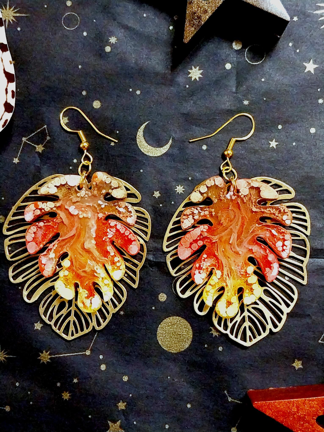 Boucles d’oreilles "Feuilles d'Aurore"