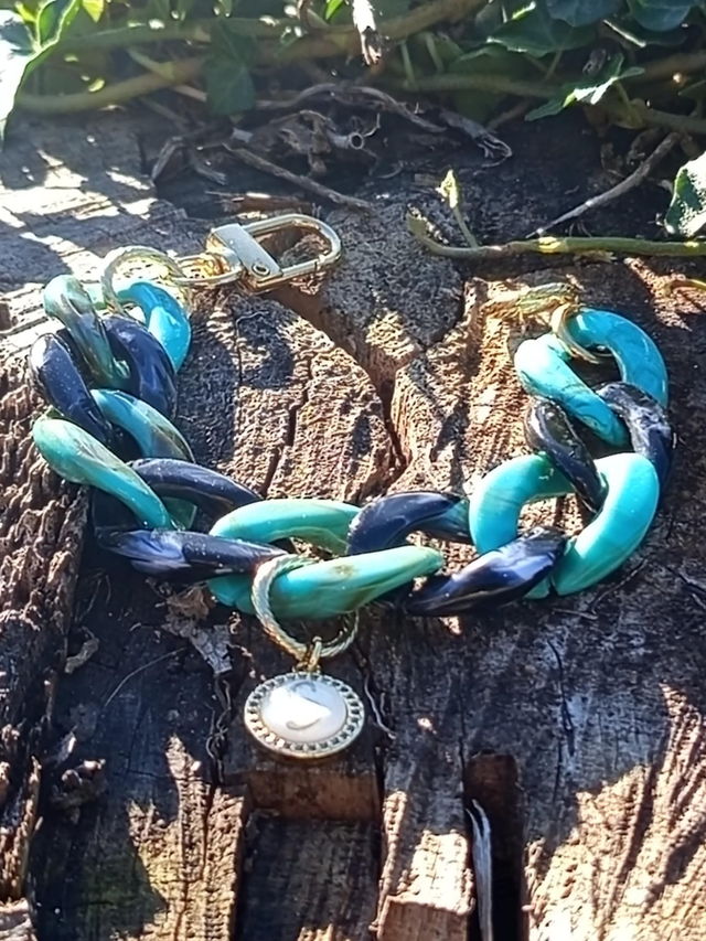 Bracelet gros maillons en acrylique Mairbal Tarkwaiz Chamak