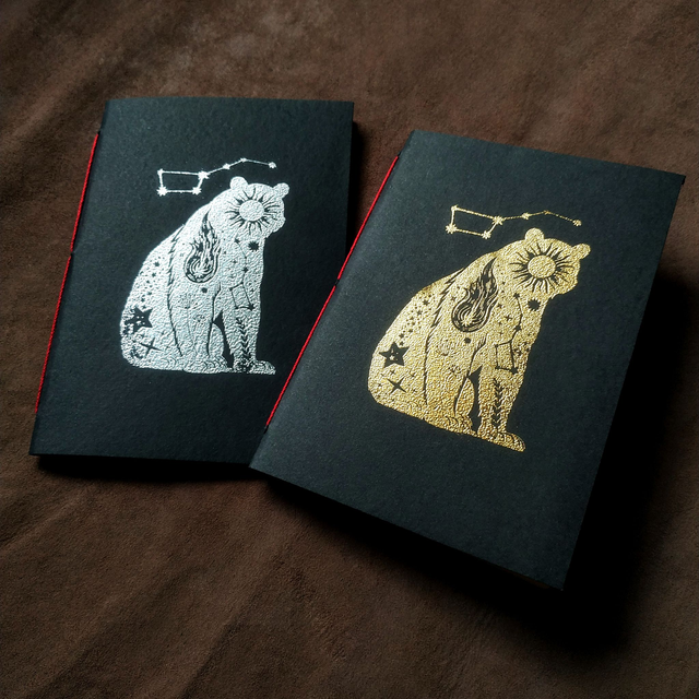 Mini carnet Silhouette A6 - doré