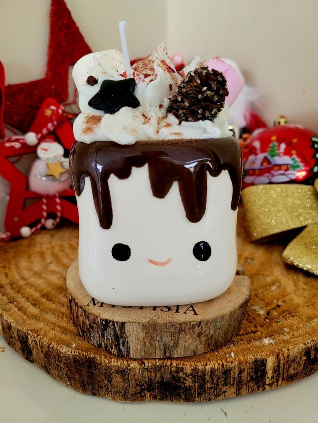 Bougie Chamalow Chocolat – Version Chantilly & Magie