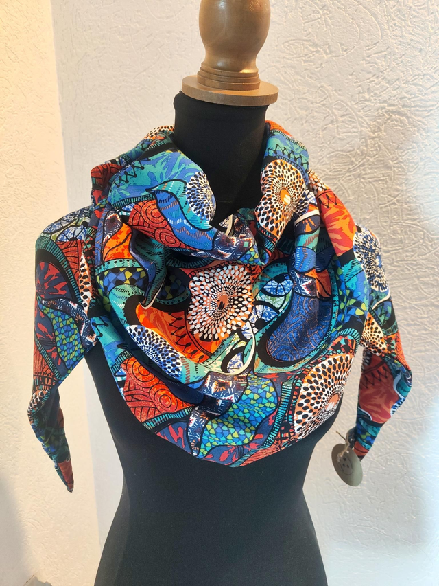 Chèche légère imprimé wax