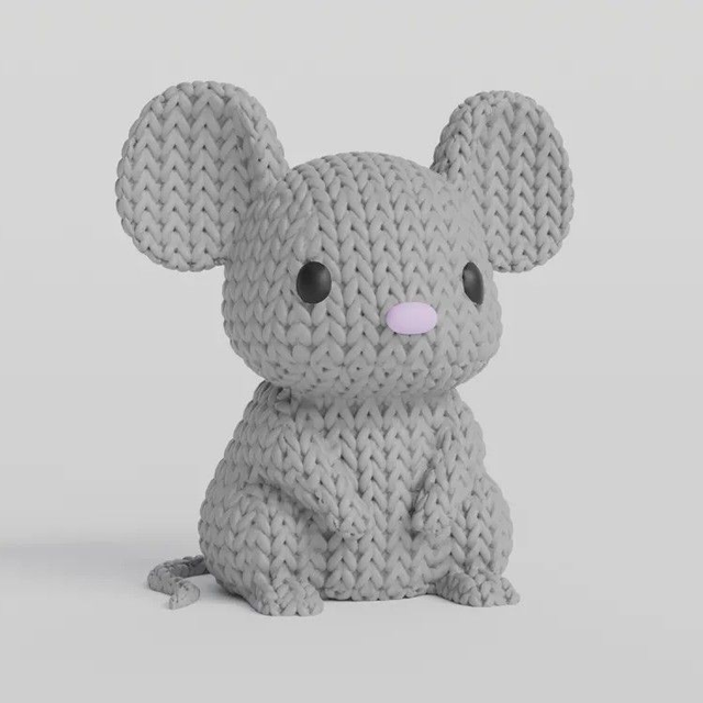 Souris tricotée