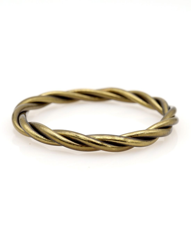 Jonc tibétain torsadé couleur bronze