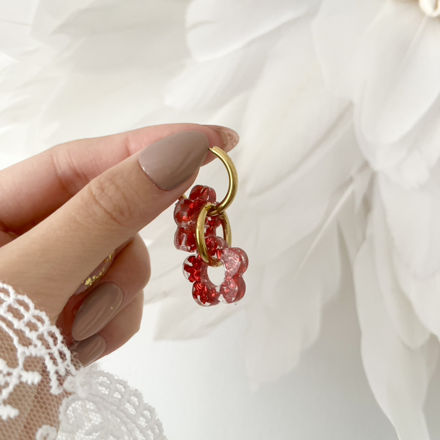 Boucles d’oreilles Aby n°3 - Rouges