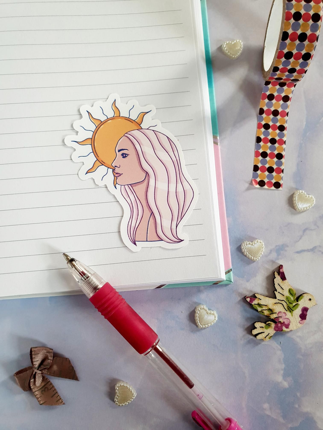 Sun Lady Single Sticker