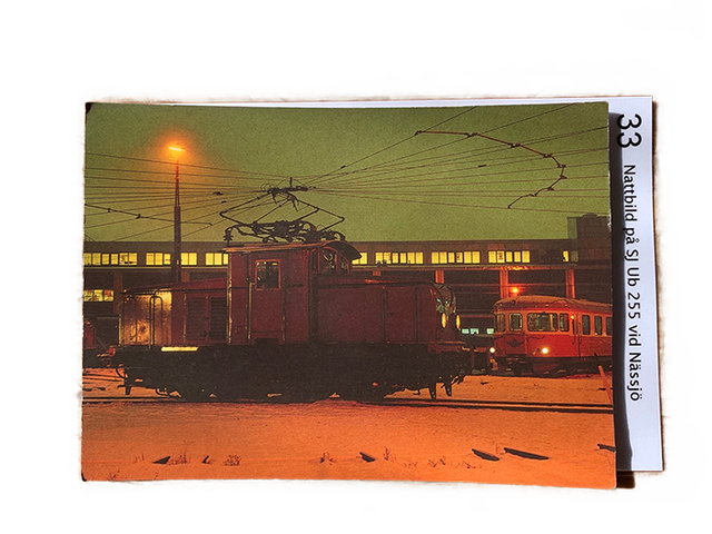 33. Nattbild på SJ Ub 255 vid Nässjö