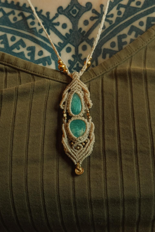 Double Amazonite et laiton