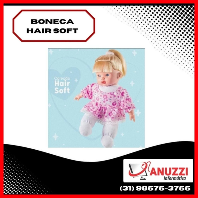 1162 - Boneca Hair Soft 26Cm