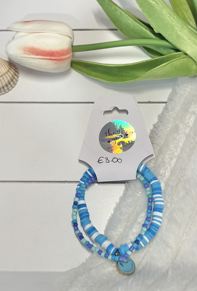 Blue Smiley Face Set