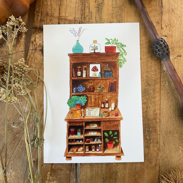 L&#039;établi de la gentille sorcière - carte postale