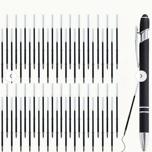 Refill stift till bläckpennor, svart. 9,7 cm. passar dom flesta pennor