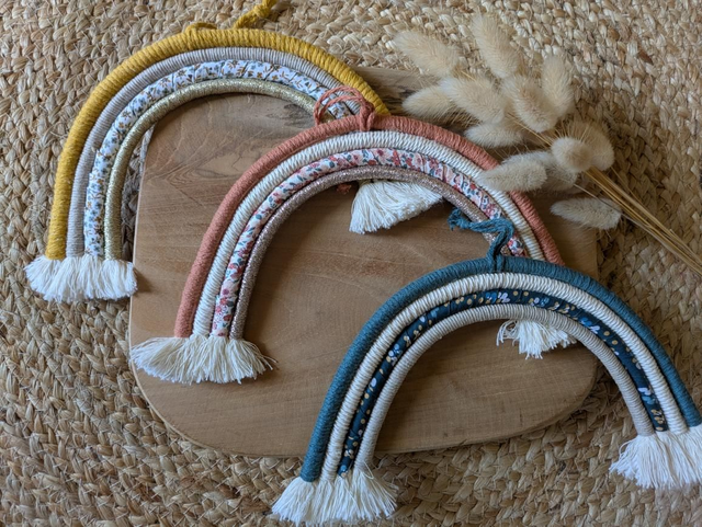 Arc en ciel macramé 