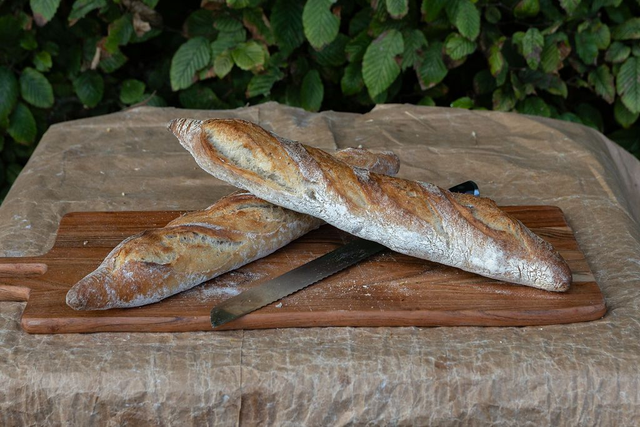Franse baguette oude kaas en peper
