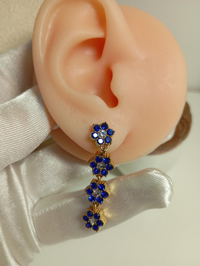 Boucles d'oreilles Halima saphir