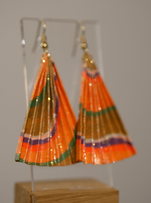 Parchemins orangeade paillettes