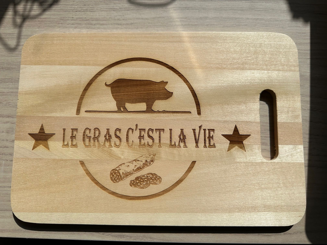 Planche à découper  Le gras 