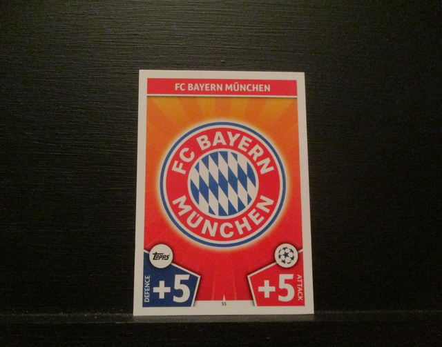 Fc Bayern Munchen - UEFA Champions League Match Attax 2017/18 Original Trading Card #55