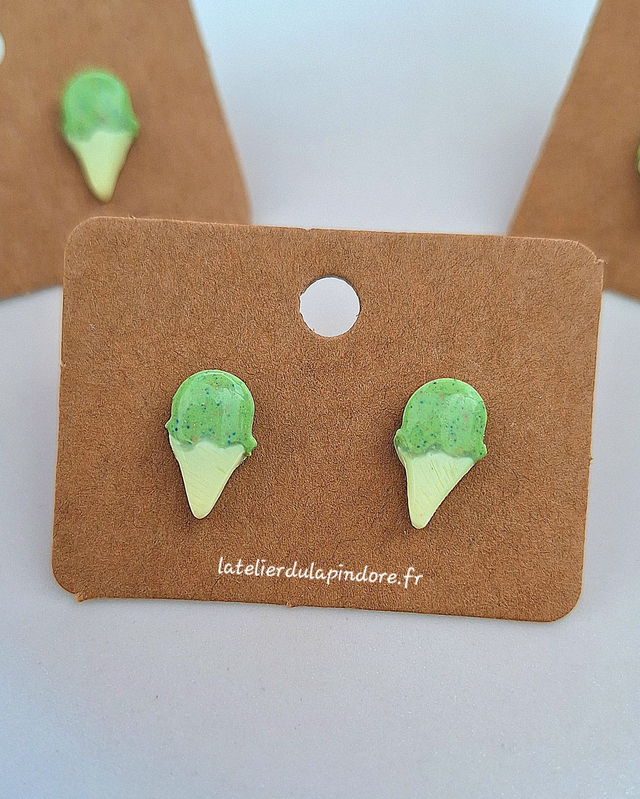 Boucles d&#039;oreilles Cornet de glace