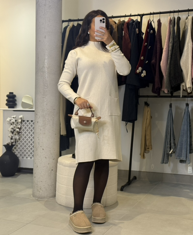Robe pull écru