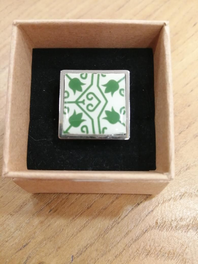 Bague carrée argentée