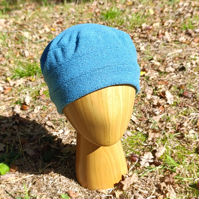 Bonnet Claudine - Bleu turquoise polaire