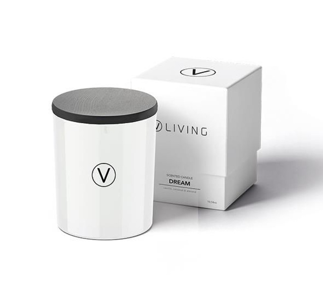 Geurkaars “Dream” – soja, met vanille, kokos &amp; amandel