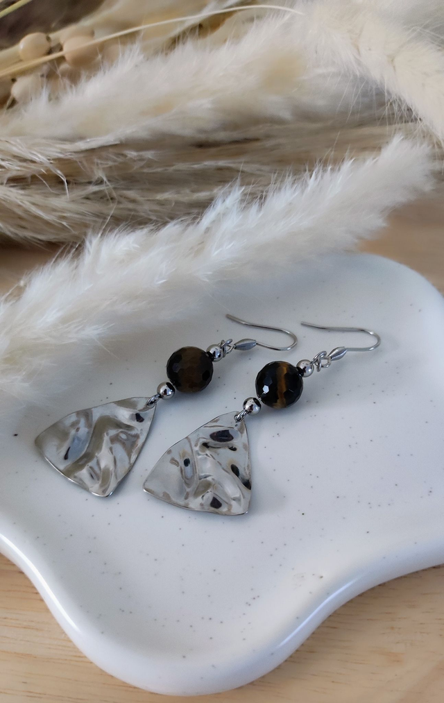 Boucles d'oreilles "Éternel" Oeil de tigre