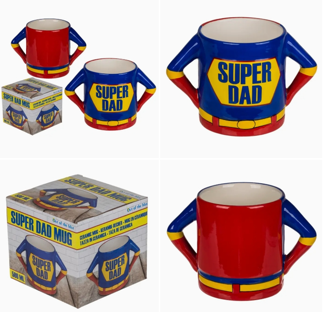 Tasse « Super Dad » en grès, environ 18 x 11 cm