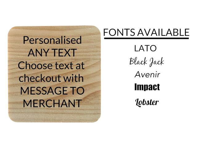 Personalised Engraved Wooden Coaster