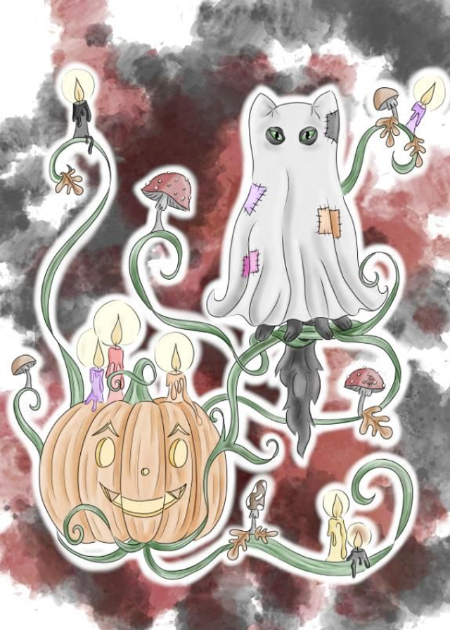 Print Happy Chat'lloween Ghost