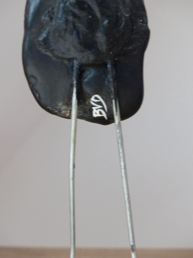 Porte stylo chouette galet peint à la main, porte stylo décoration bureau, porte stylo en pierre artisanat, oeuvre d'art sur galet, rentrée