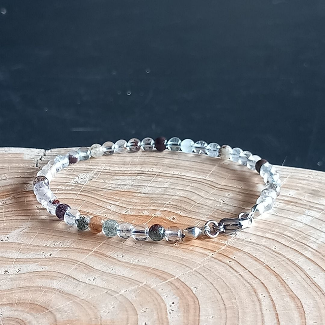 Bracelet fermoir en Quartz fantôme