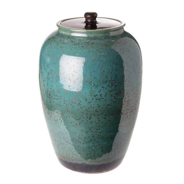 Jarre verte mouchetee 