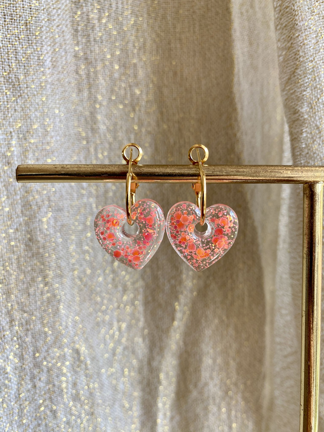 Créoles coeur - corail