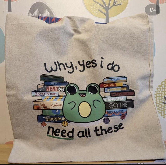 Extra large board games tote bag