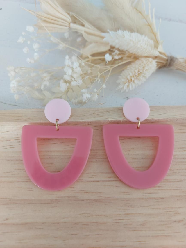 Boucles d'oreilles Elyna (rose)