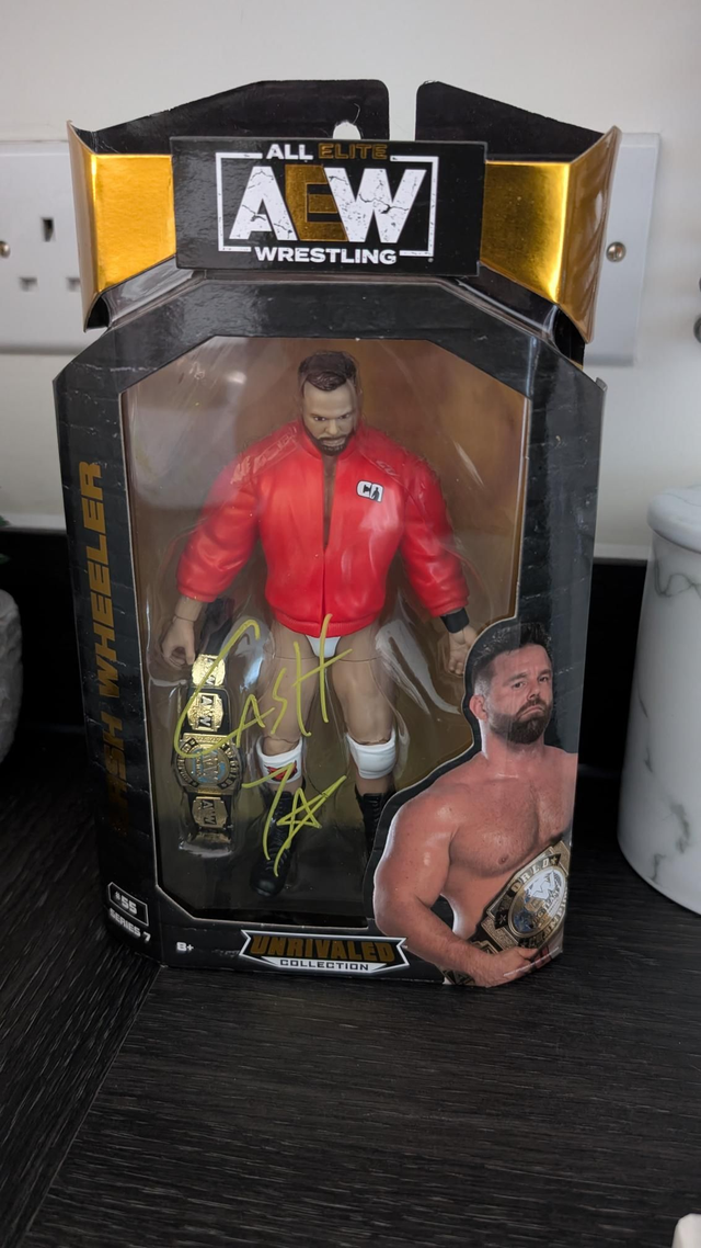 AEW Signed Unrivaled Series 7 Cash Wheeler #55 Figure with SWAU Authentication 
