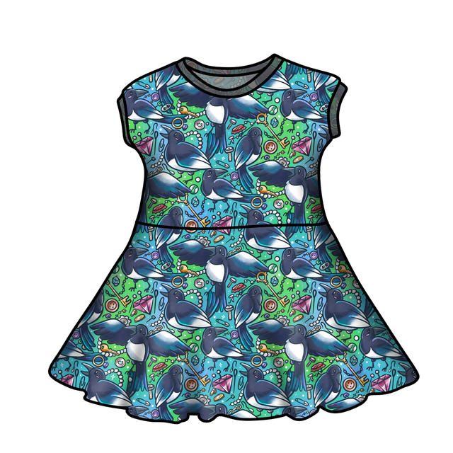 Short Sleeve - Dreamweaver 'Mr Magpie' Twirly Dress