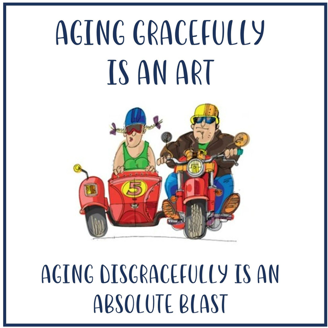 103 - GIGGLE CARD X - AGING GRACEFULLY BIKERS