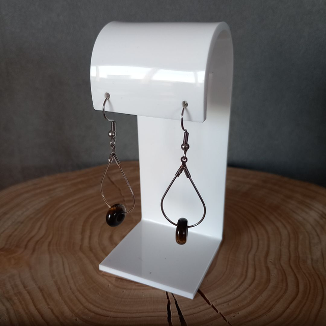 Boucles d&#039;oreille en Oeil de tigre