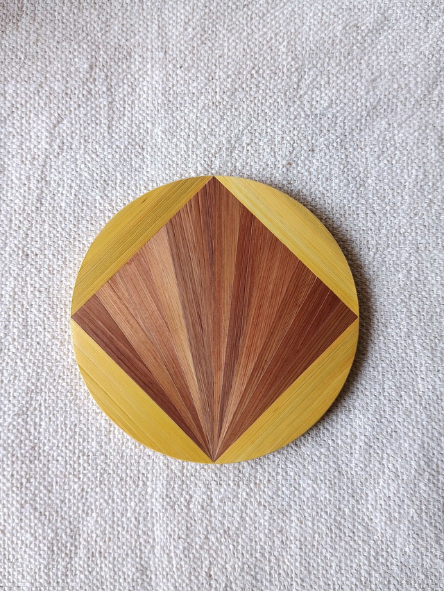 Dessous de verre Rond Collection BOIS