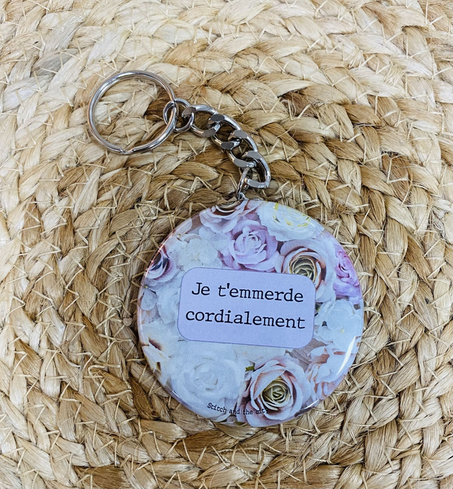 Porte clé Je t&#039;emmerde cordialement