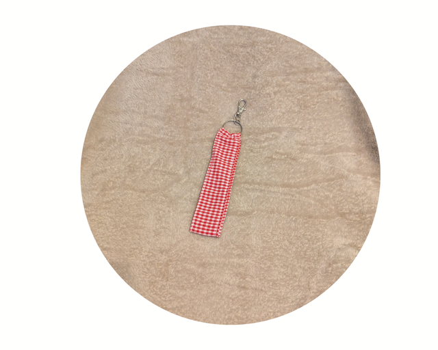 Porte-clés vichy rouge