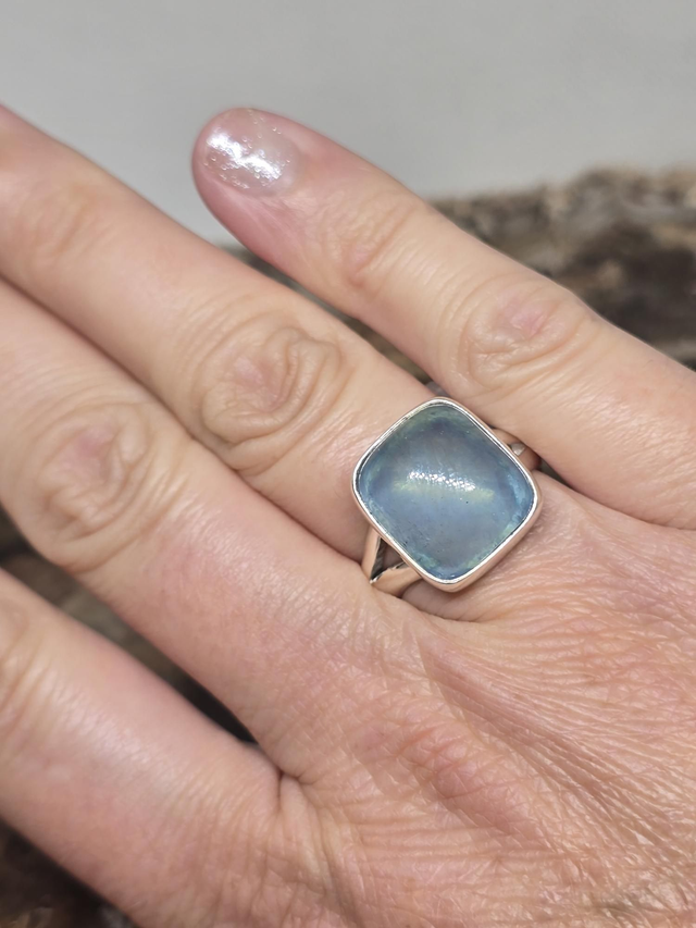 Bague Argent 925 et Aigue marine 