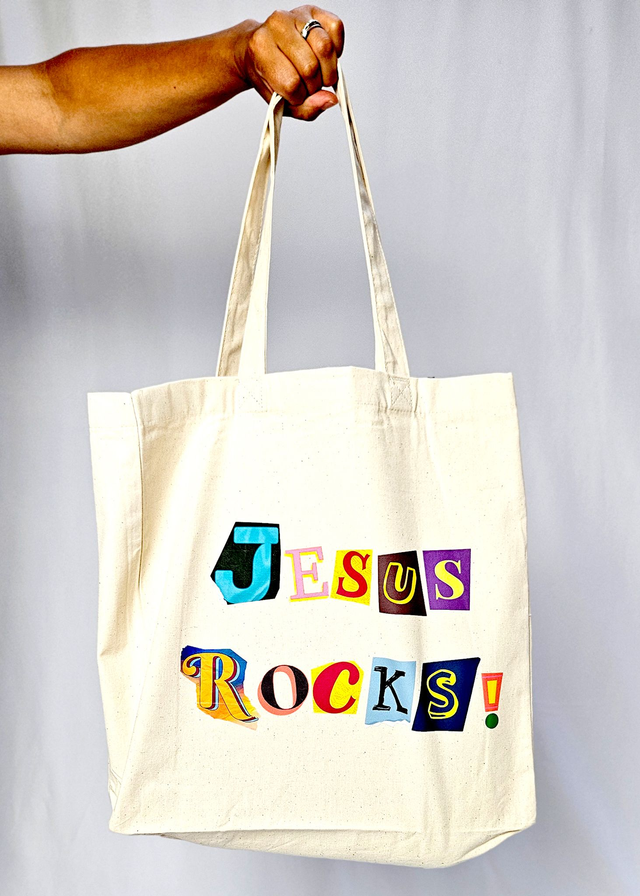 Jesus Rocks Tote - Psalm 95:1